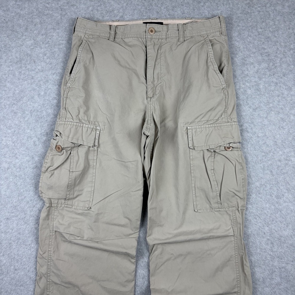 Vintage Banana Republic Pants Mens 32x32 Khaki Beige Baggy Distressed Grunge Y2K - Picture 2 of 16
